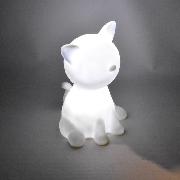 LED Cat Children Lamp Multi Color Child Safe Silicone Night Light - Picture 4 of 7